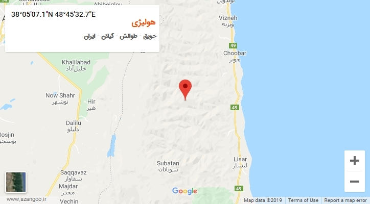 روستای هولیژی بر روی نقشه