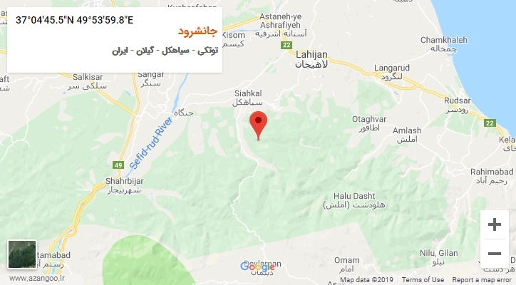 روستای جانشرود بر روی نقشه