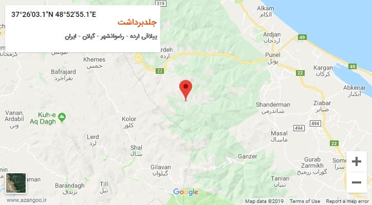 روستای جلدبرداشت بر روی نقشه