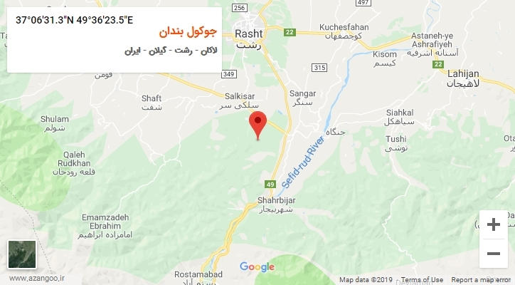 روستای جوکول بندان بر روی نقشه