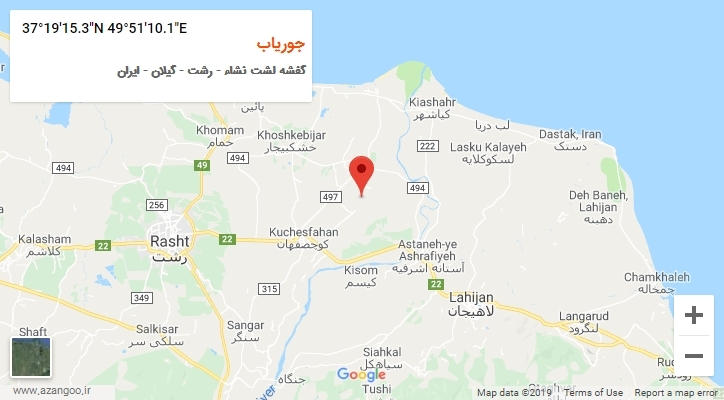 روستای جوریاب بر روی نقشه