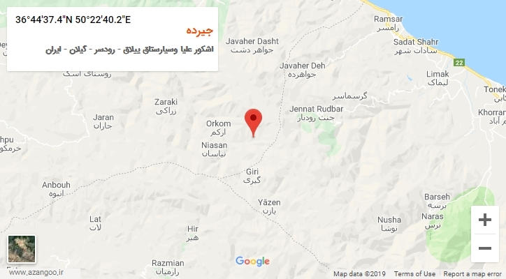 روستای جیرده بر روی نقشه