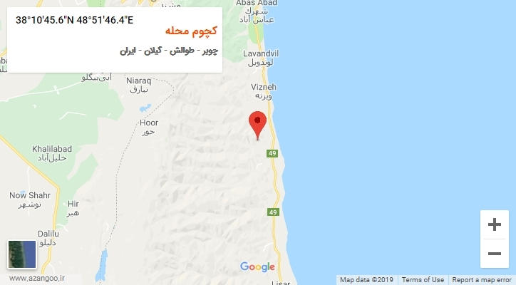 روستای کچوم محله بر روی نقشه