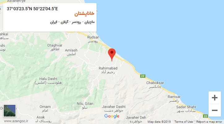 روستای خاناپشتان بر روی نقشه