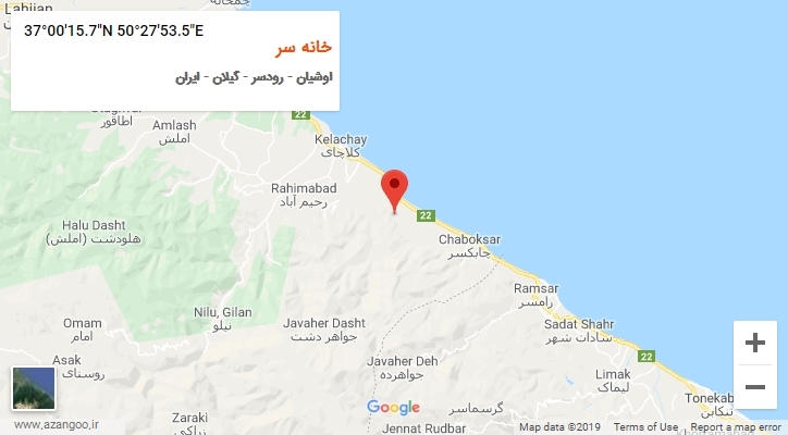 روستای خانه سر بر روی نقشه