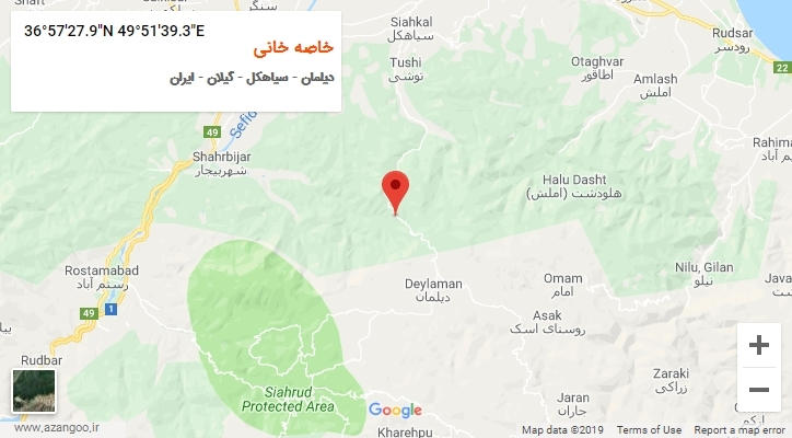 روستای خاصه خانی بر روی نقشه