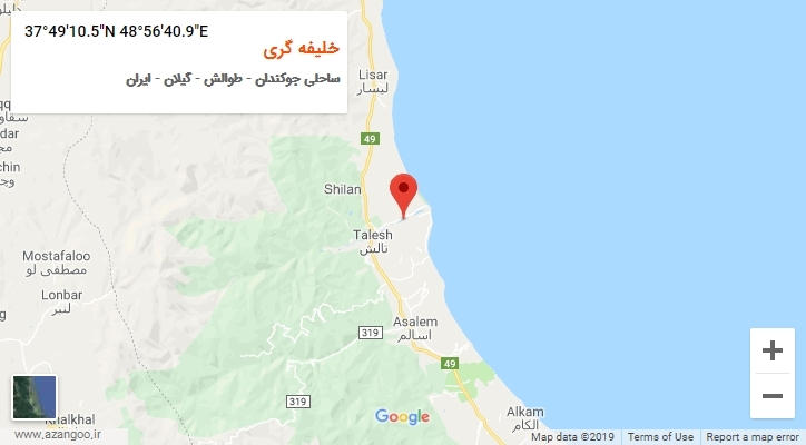 روستای خلیفه گری بر روی نقشه