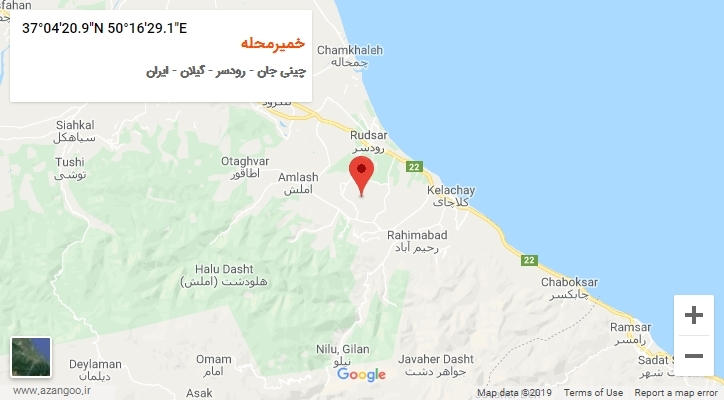 روستای خمیرمحله بر روی نقشه