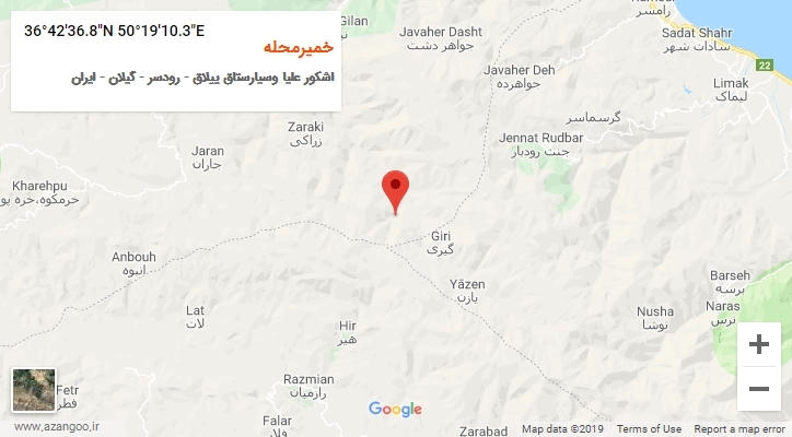 روستای خمیرمحله بر روی نقشه