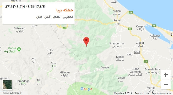 روستای خشکه دریا بر روی نقشه