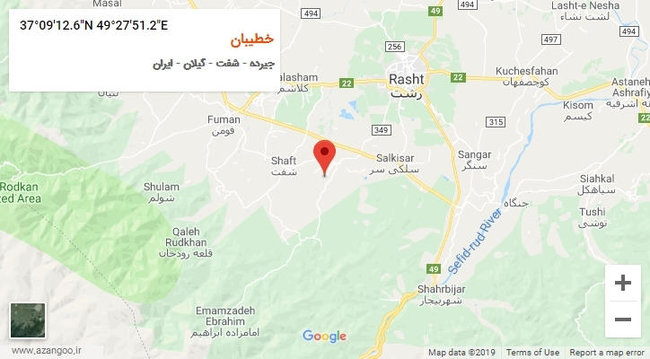 روستای خطیبان بر روی نقشه