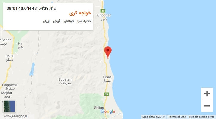 روستای خواجه کری بر روی نقشه