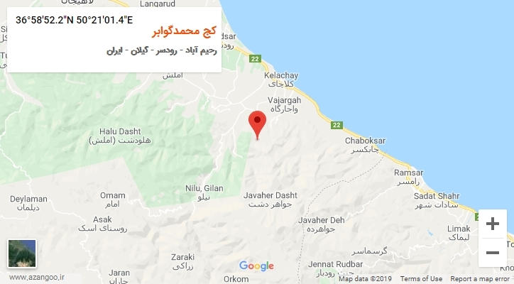 روستای کج محمدگوابر بر روی نقشه