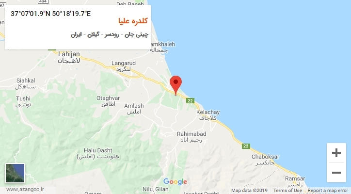 روستای کلدره علیا بر روی نقشه