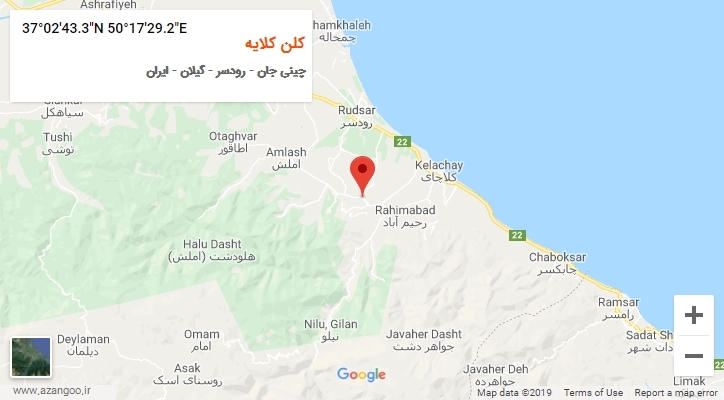 روستای کلن کلایه بر روی نقشه