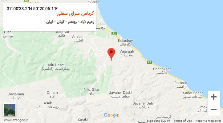 روستای کرباس سرای سفلی بر روی نقشه