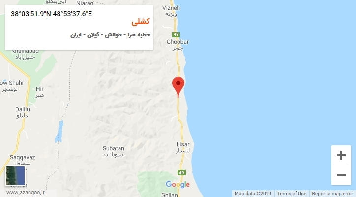 روستای کشلی بر روی نقشه