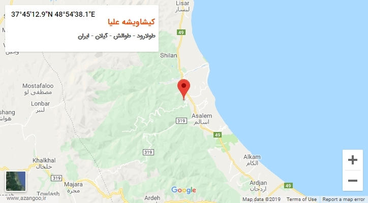 روستای کیشاویشه علیا بر روی نقشه