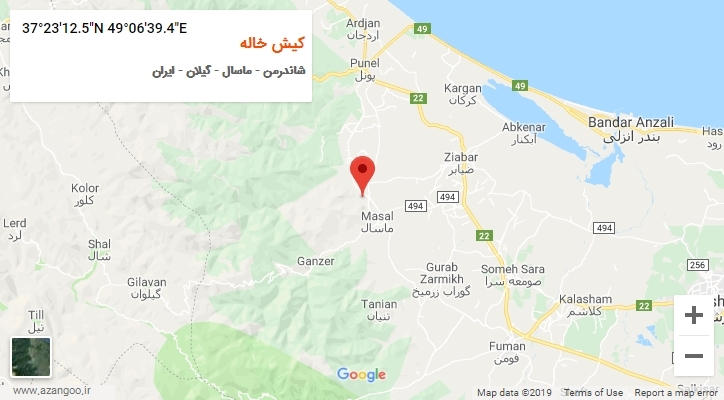 روستای کیش خاله بر روی نقشه