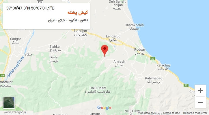 روستای کیش پشته بر روی نقشه