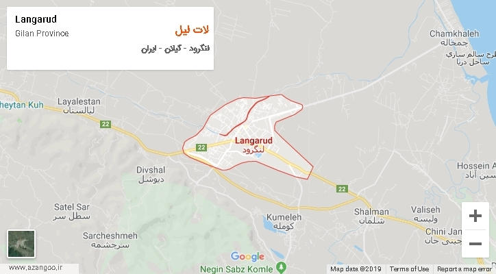 دهستان لات لیل بر روی نقشه