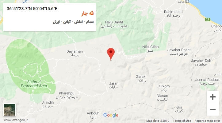 روستای لله جار بر روی نقشه