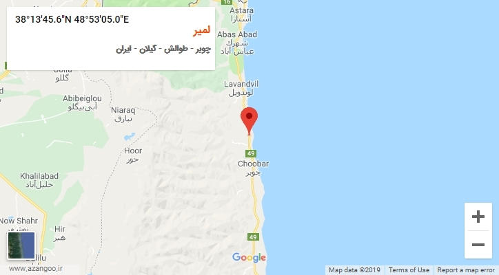 روستای لمیر بر روی نقشه