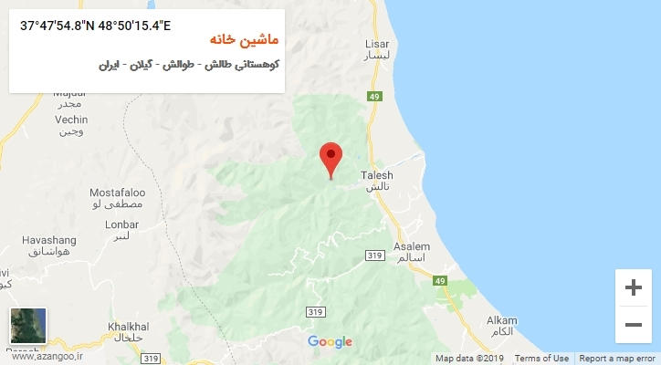 روستای ماشین خانه بر روی نقشه