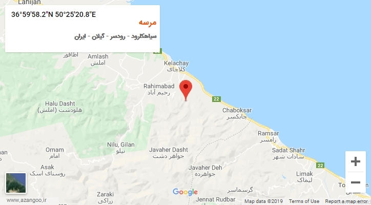 روستای مرسه بر روی نقشه