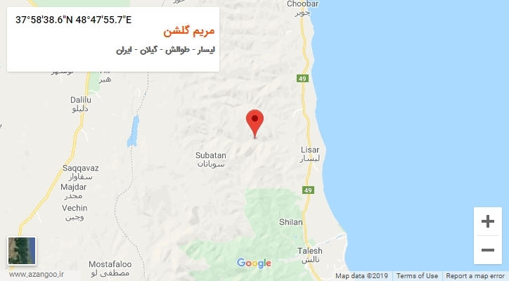 روستای مریم گلشن بر روی نقشه