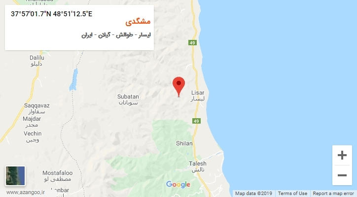 روستای مشگدی بر روی نقشه