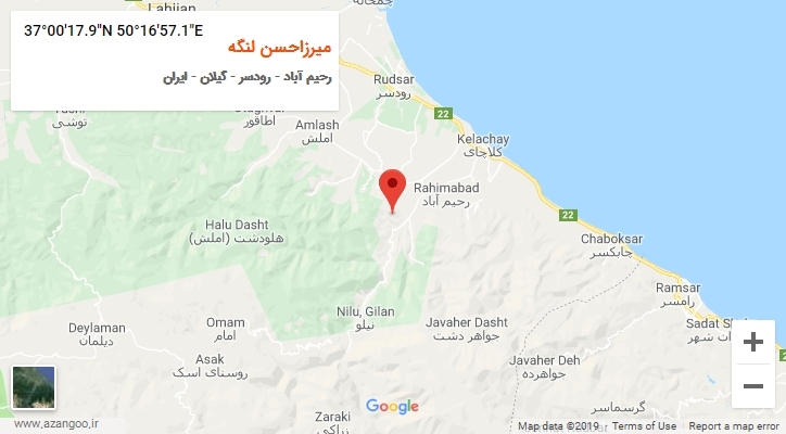 روستای میرزاحسن لنگه بر روی نقشه