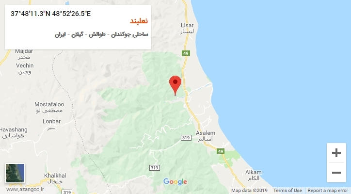 روستای نعلبند بر روی نقشه