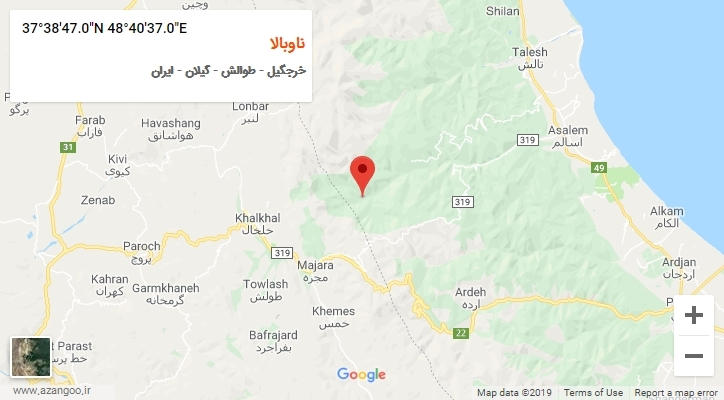 روستای ناوبالا بر روی نقشه