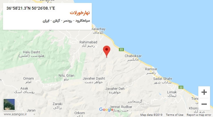 روستای نهارخورلات بر روی نقشه