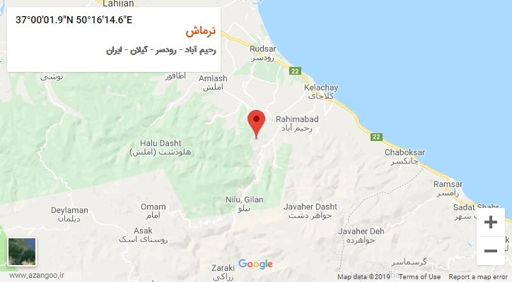 روستای نرماش بر روی نقشه