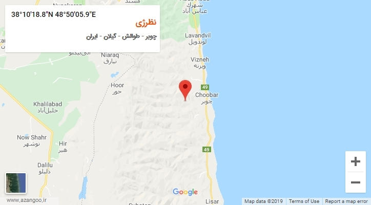 روستای نظرژی بر روی نقشه