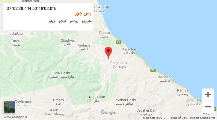 روستای پس چور بر روی نقشه