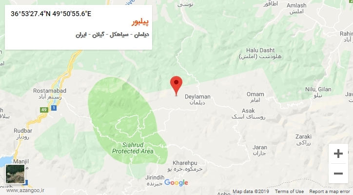 روستای پیلبور بر روی نقشه