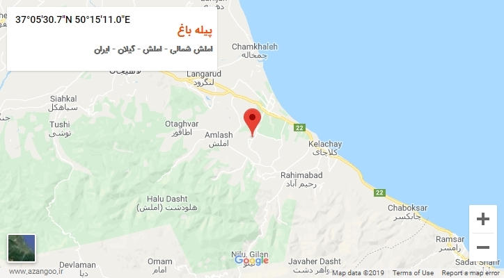 روستای پیله باغ بر روی نقشه