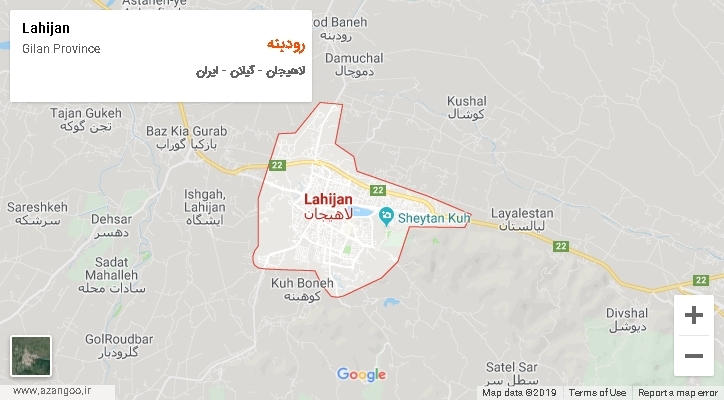 دهستان رودبنه بر روی نقشه