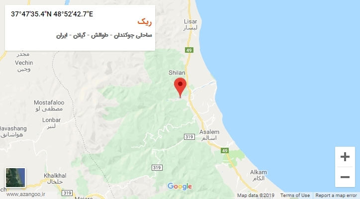 روستای ریک بر روی نقشه