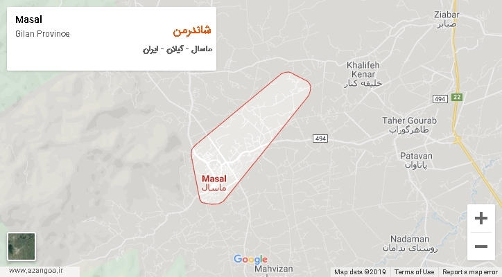 دهستان شاندرمن بر روی نقشه