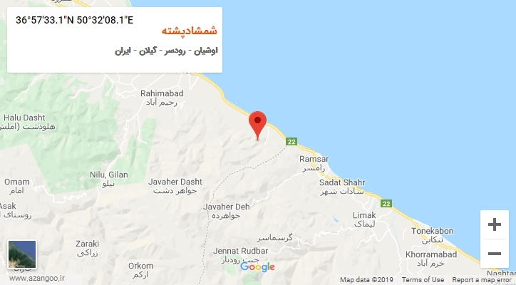 روستای شمشادپشته بر روی نقشه