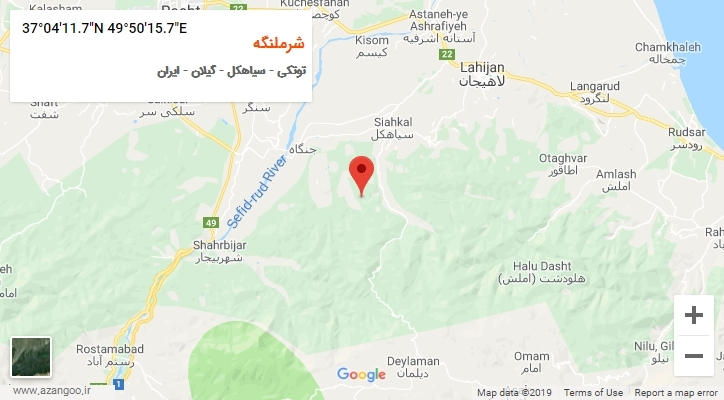 روستای شرملنگه بر روی نقشه