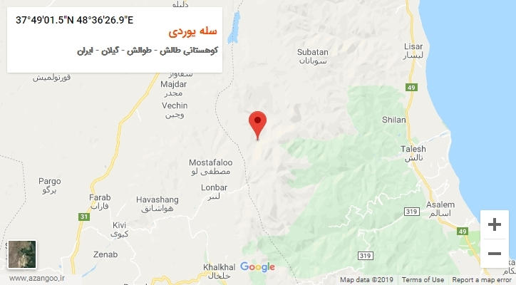 روستای سله یوردی بر روی نقشه