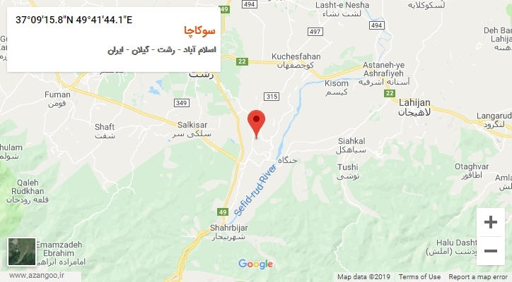 روستای سوکاچا بر روی نقشه