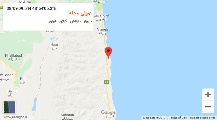 روستای صولی محله بر روی نقشه