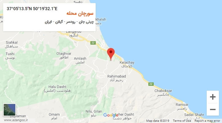 روستای سورچان محله بر روی نقشه