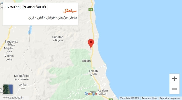 روستای سیاهگل بر روی نقشه